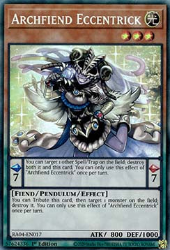 Archfiend Eccentrick RA04-017 Collectors Rare Near Mint Englisch 1. Auflage