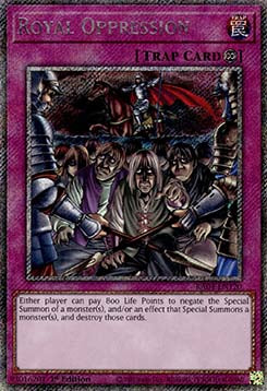 Unterdrückungsherrschaft (V.1) RA04-120 Platinum Secret Rare Boosterfrisch Deutsch 1. Auflage