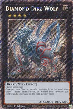 Diamond Dire Wolf RA04-200 Platinum Secret Rare Near Mint Englisch 1. Auflage