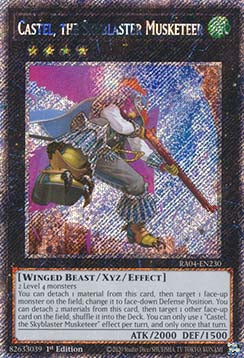 Castel, der Himmelssprenger-Musketier (V.1) RA04-230 Platinum Secret Rare Boosterfrisch Deutsch 1. Auflage