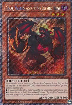 Graff, Malebranche of the Burning Abyss RA04-234 Platinum Secret Rare Near Mint Englisch 1. Auflage