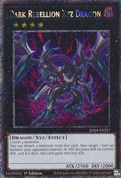 Finsterer Rebellions-Xyz-Drache (V.1) RA04-237 Platinum Secret Rare Boosterfrisch Deutsch 1. Auflage