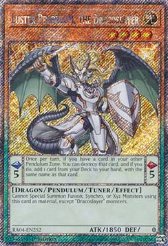 Lüster-Pendel, der Drachobezwinger (V.1) RA04-252 Platinum Secret Rare Boosterfrisch Deutsch 1. Auflage