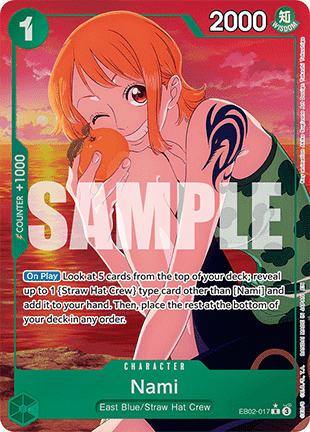 Nami (EB02-017) (V.2) EB02 Alternate Art Near Mint Englisch