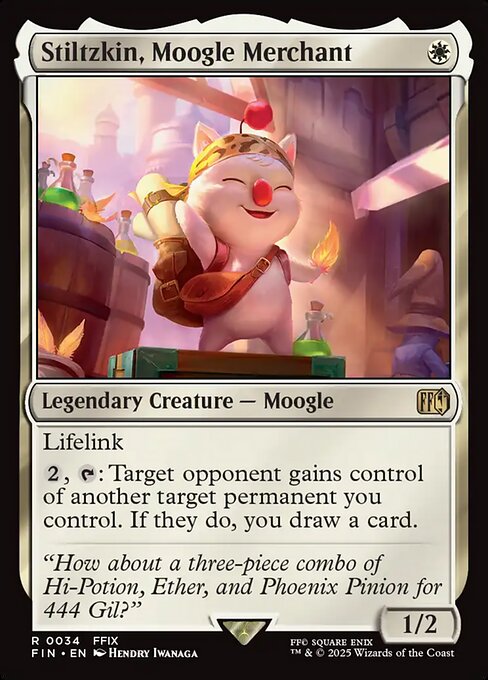 Stiltzkin, Moogle Merchant FIN-34 Rare Near Mint Englisch