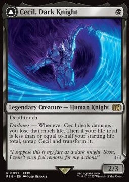 Cecil, Dark Knight // Cecil, Redeemed Paladin FIN-91 Rare Near Mint Englisch
