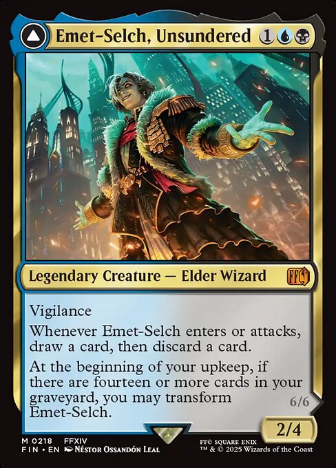Emet-Selch, Unsundered // Hades, Sorcerer of Eld FIN-218 Mythic Near Mint Englisch Foil