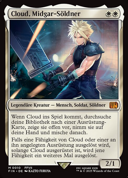 Cloud, Midgar-Söldner FIN-10 Mythic Near Mint Deutsch