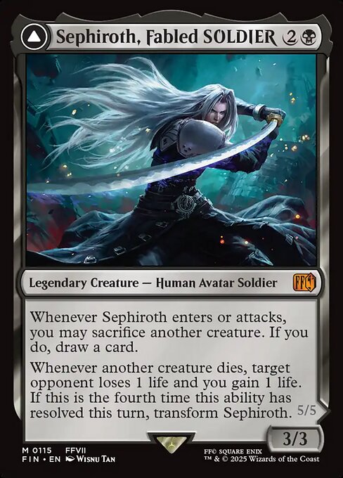 Sephiroth, Fabled SOLDIER // Sephiroth, One-Winged Angel FIN-115 Mythic Near Mint Englisch Foil