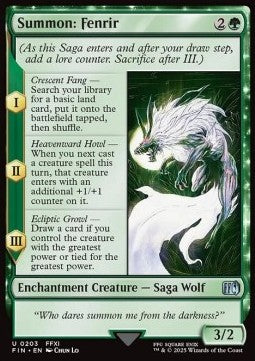 Summon: Fenrir FIN-203 Uncommon Near Mint Englisch Foil