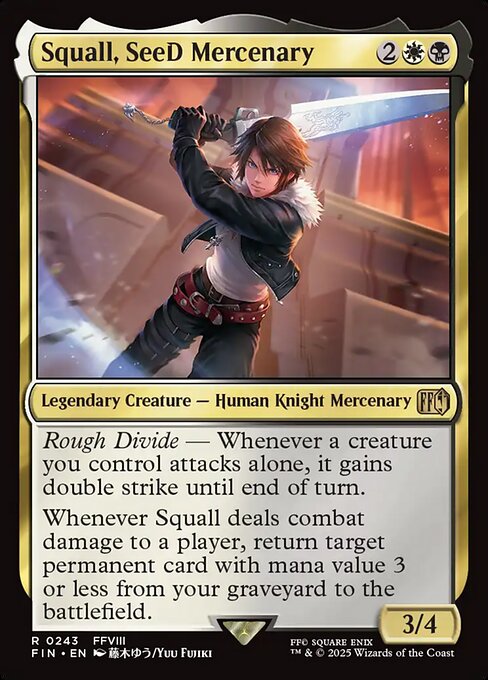 Squall, SeeD Mercenary FIN-243 Rare Near Mint Englisch Foil