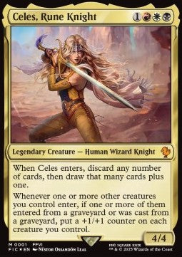 Celes, Rune Knight FIC-1 Mythic Excellent Deutsch Foil