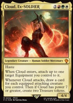 Cloud, Ex-SOLDIER FIC-2 Mythic Near Mint Englisch Foil