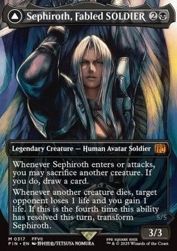 Sephiroth, Fabled SOLDIER // Sephiroth, One-Winged Angel XFIN-317 Mythic Near Mint Japanisch
