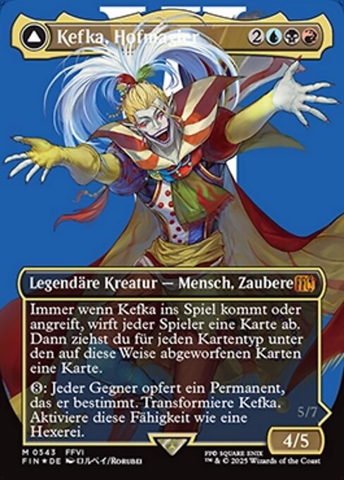 Kefka, Court Mage // Kefka, Ruler of Ruin (V.1) XFIN-322 Mythic Near Mint Deutsch Foil