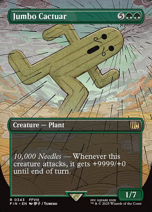 Jumbo Cactuar XFIN-343 Rare Near Mint Englisch Foil