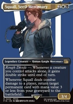 Squall, SeeD Mercenary (V.1) XFIN-402 Rare Near Mint Deutsch Foil