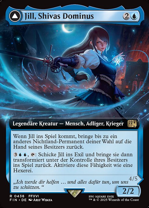 Jill, Shiva's Dominant // Shiva, Warden of Ice (V.2) XFIN-438 Rare Excellent Deutsch
