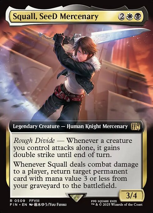 Squall, SeeD Mercenary (V.2) XFIN-509 Rare Excellent Englisch