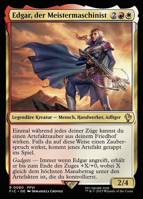 Edgar, Master Machinist FIC-80 Rare Near Mint Deutsch