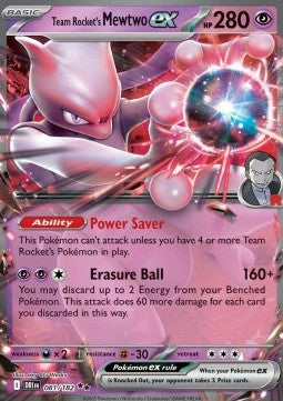 Team Rocket's Mewtwo ex DRI-081 Double Rare Near Mint Englisch