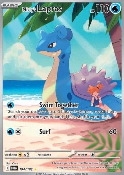 Mistys Lapras DRI-194 Illustration Rare Near Mint Deutsch
