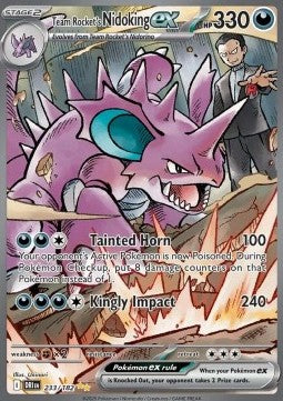 Team Rockets Nidoking ex DRI-233 Special Illustration Rare Near Mint Deutsch