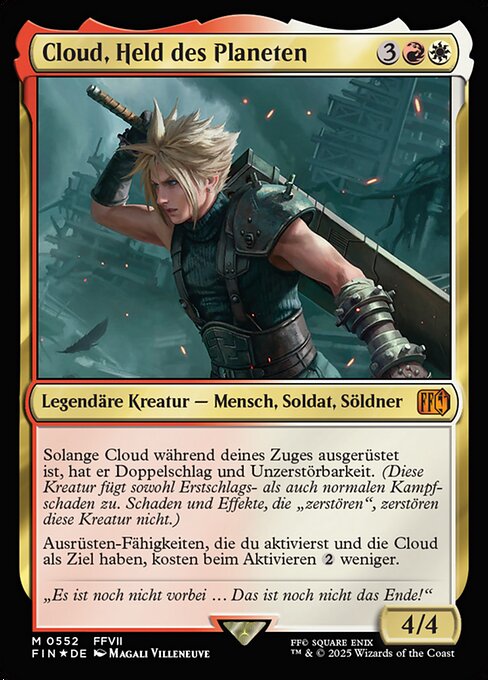 Cloud, Planet's Champion (V.2) XFIN-552 Mythic Near Mint Deutsch Foil