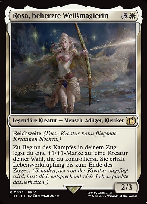 Rosa, Resolute White Mage (V.2) XFIN-555 Rare Near Mint Deutsch