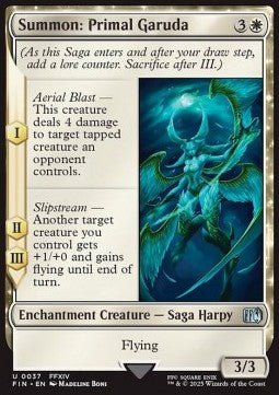 Summon: Primal Garuda FIN-37 Uncommon Near Mint Englisch Foil