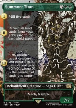 Summon: Titan XFIN-373 Rare Excellent Japanisch Foil