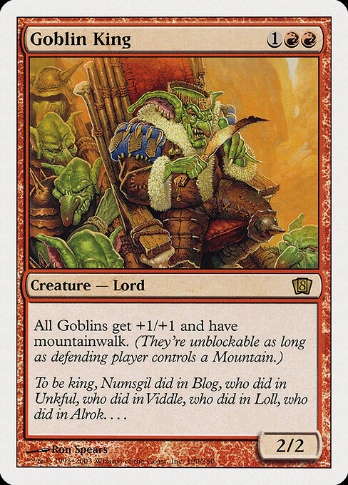 Goblinkönig 8ED-190 Rare Light Played Englisch