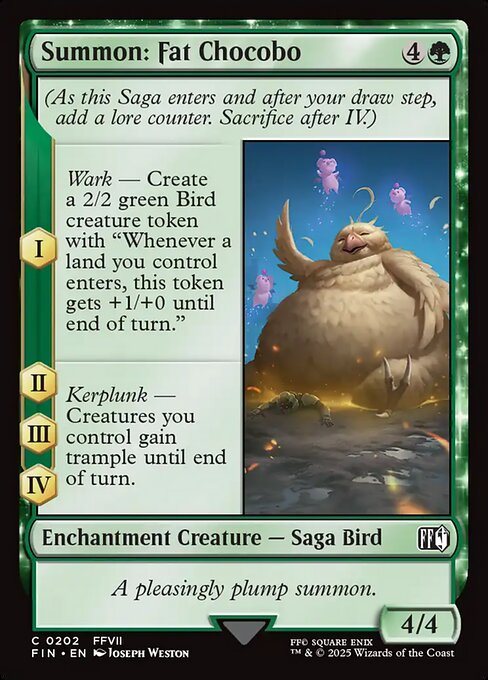Summon: Fat Chocobo FIN-202 Common Excellent Englisch Foil