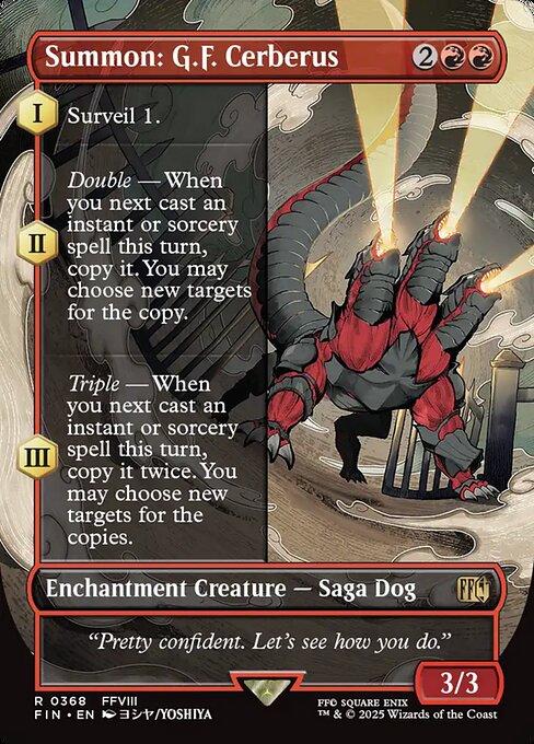 Summon: G.F. Cerberus XFIN-368 Rare Near Mint Englisch