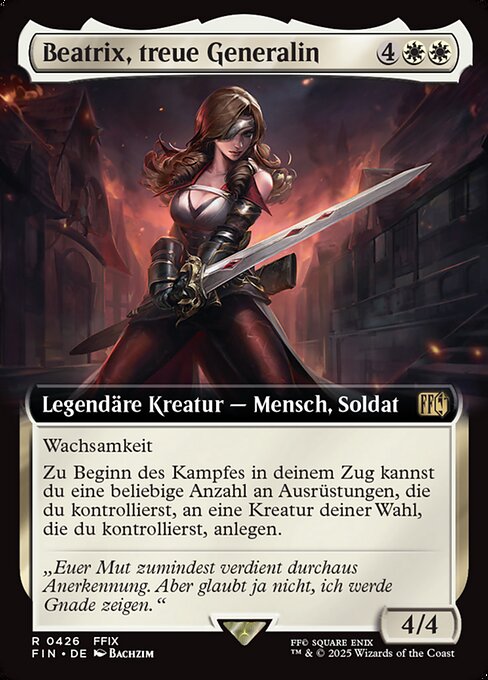 Beatrix, Loyal General (V.1) XFIN-426 Rare Near Mint Deutsch