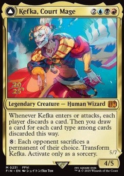 Kefka, Court Mage // Kefka, Ruler of Ruin PFIN-231 Mythic Near Mint Deutsch Foil