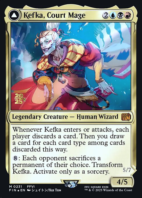 Kefka, Court Mage // Kefka, Ruler of Ruin PFIN-231 Mythic Near Mint Deutsch Foil