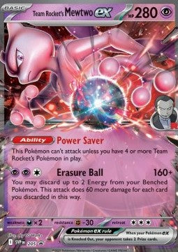 Team Rockets Mewtu ex SVP-205 Promo Light Played Deutsch