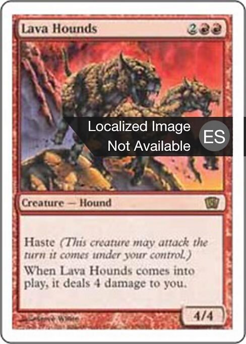 Lava Hounds 8ED-198 Rare Poor Spanisch
