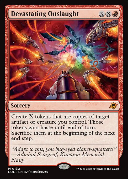 Devastating Onslaught EOE-132 Mythic Near Mint Englisch Foil