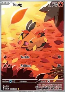 Tepig WHT-096 Illustration Rare Near Mint Englisch