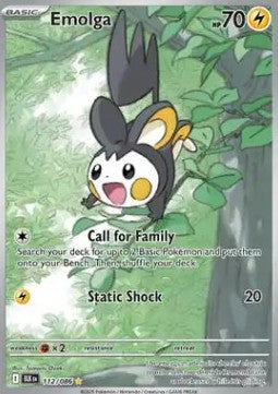 Emolga BLK-112 Illustration Rare Excellent Italienisch