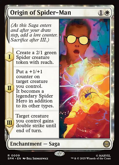 Origin of Spider-Man SPM-9 Rare Near Mint Englisch Foil