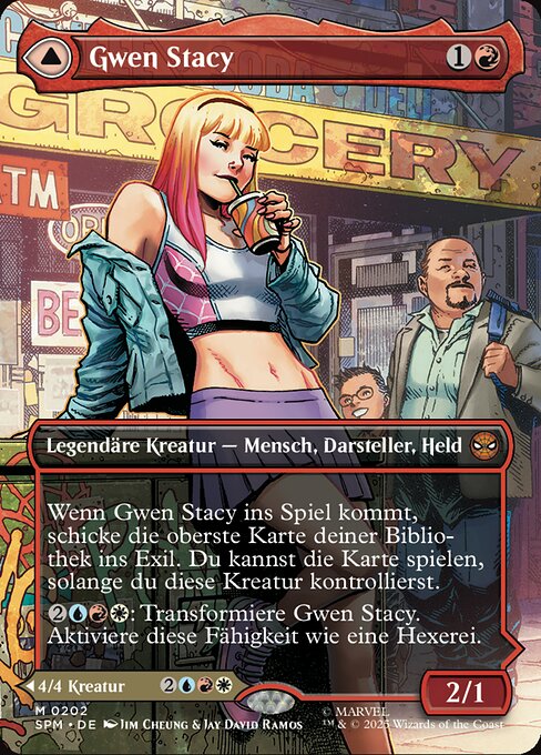 Gwen Stacy // Ghost-Spider (V.1) XSPM-202 Mythic Near Mint Deutsch Foil