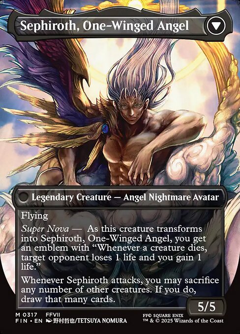Sephiroth, Fabled SOLDIER // Sephiroth, One-Winged Angel - Back Face