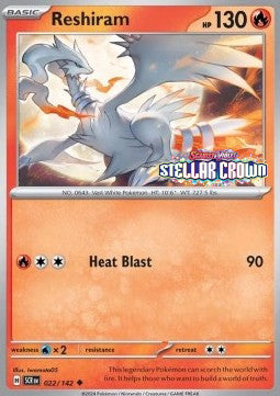 Reshiram SCR-022 Promo Played Deutsch