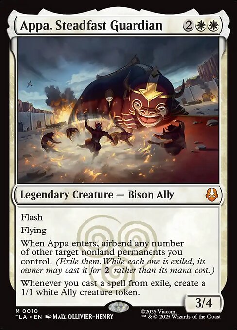Appa, Steadfast Guardian TLA-10 Mythic Near Mint Englisch