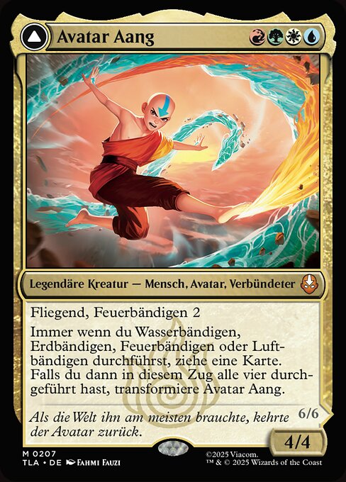 Avatar Aang // Aang, Meister der Elemente TLA-207 Mythic Near Mint Deutsch