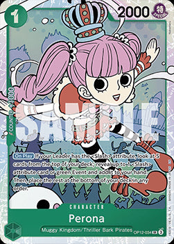 Perona (OP12-034) (V.1) OP12 Super Rare Near Mint Englisch