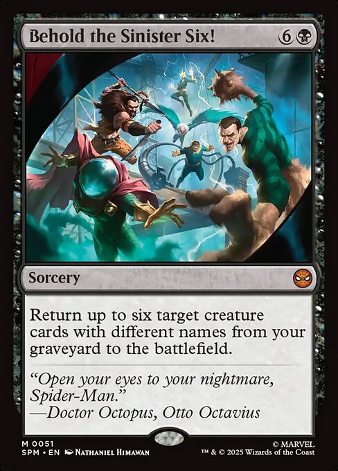 Behold the Sinister Six! SPM-51 Mythic Near Mint Englisch Foil